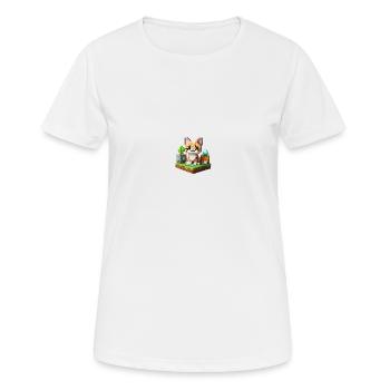 Chat Pixel 4 - T-shirt respirant Femme - blanc - Devant - AI Model Female 172 dark (172cm)