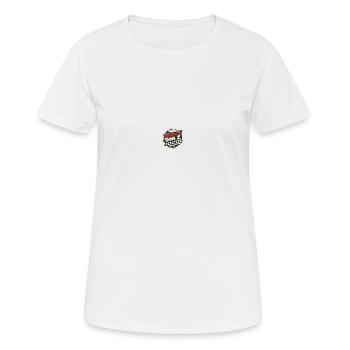 Autocollants et génération Z - T-shirt respirant Femme - blanc - Devant - AI Model Female 172 dark (172cm)