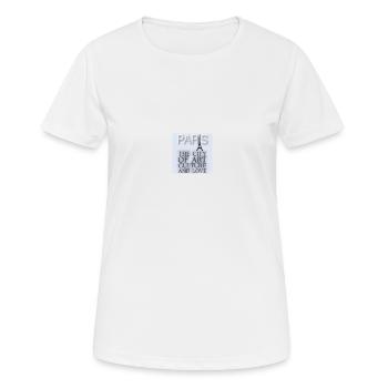 Paris - Frauen T-Shirt atmungsaktiv - Weiß - Vorne - AI Model Female 172 dark (172cm)