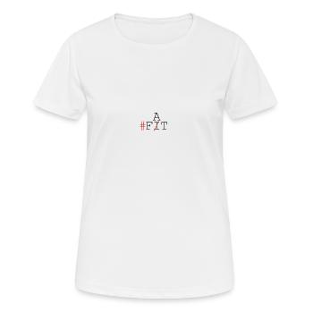 Fit & Fat - T-shirt respirant Femme - blanc - Devant - AI Model Female 172 dark (172cm)