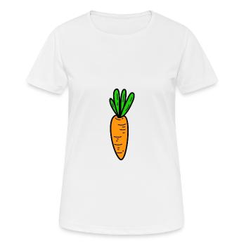 Carrote Carotte Légumes - T-shirt respirant Femme - blanc - Devant - AI Model Female 172 dark (172cm)