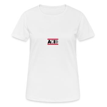 ACID - Frauen T-Shirt atmungsaktiv - Weiß - Vorne - AI Model Female 172 dark (172cm)
