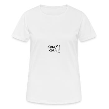 nerv net - Frauen T-Shirt atmungsaktiv - Weiß - Vorne - AI Model Female 172 dark (172cm)