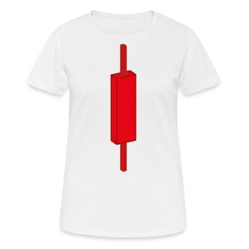 Trading - Bougie - Actions - T-shirt respirant Femme - blanc - Devant - AI Model Female 172 dark (172cm)