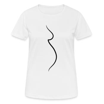 Pregnant - Women's Breathable T-Shirt - white - Front - AI Model Female 172 dark (172cm)