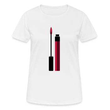 vecteur lipgloss (votre couleur) - T-shirt respirant Femme - blanc - Devant - AI Model Female 172 dark (172cm)
