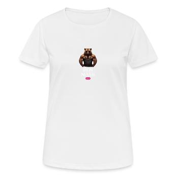 Iron never lies Hanteln - Bizeps - Gym - Frauen T-Shirt atmungsaktiv - Weiß - Vorne - AI Model Female 172 dark (172cm)