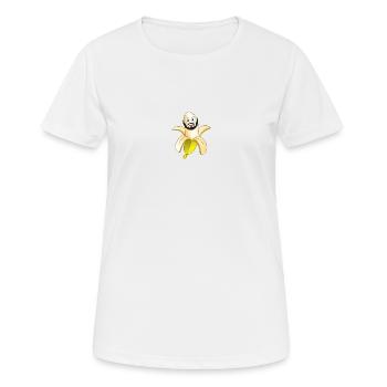 Bart Banane Haare Witzig Glatze - Frauen T-Shirt atmungsaktiv - Weiß - Vorne - AI Model Female 172 dark (172cm)
