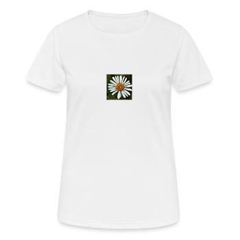Fleur qui aspire à la lumière - T-shirt respirant Femme - blanc - Devant - AI Model Female 172 dark (172cm)