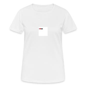 I love me - Frauen T-Shirt atmungsaktiv - Weiß - Vorne - AI Model Female 172 dark (172cm)