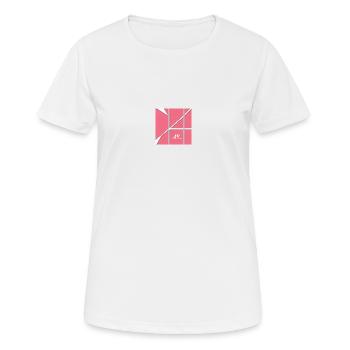 Pink Grafik - Frauen T-Shirt atmungsaktiv - Weiß - Vorne - AI Model Female 172 dark (172cm)