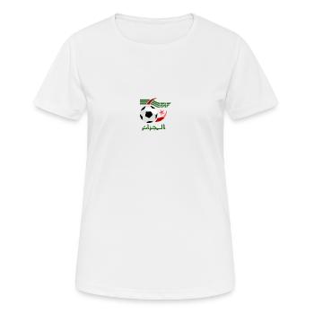 algeria football federation - Women's Breathable T-Shirt - white - Front - AI Model Female 172 dark (172cm)