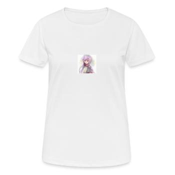 Anime - Frauen T-Shirt atmungsaktiv - Weiß - Vorne - AI Model Female 172 dark (172cm)