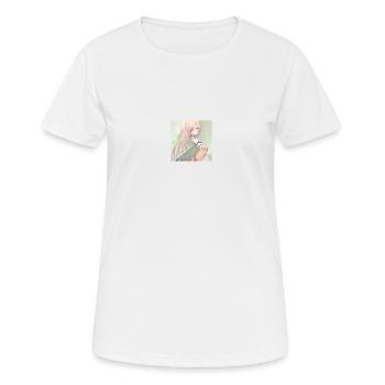 Anime - Frauen T-Shirt atmungsaktiv - Weiß - Vorne - AI Model Female 172 dark (172cm)