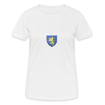 Blason de la Franche-Comté avec fond transparent - T-shirt respirant Femme - blanc - Devant - AI Model Female 172 dark (172cm)