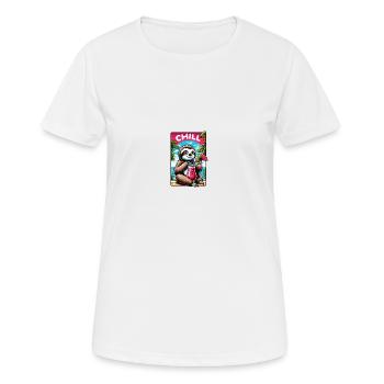 Chill - Frauen T-Shirt atmungsaktiv - Weiß - Vorne - AI Model Female 172 dark (172cm)