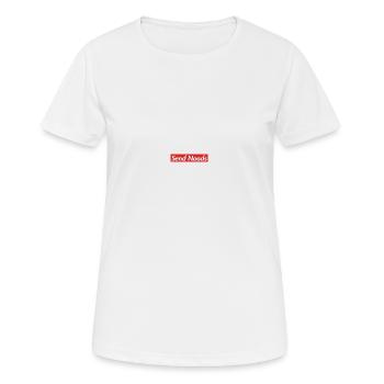 Send Noods - Frauen T-Shirt atmungsaktiv - Weiß - Vorne - AI Model Female 172 dark (172cm)