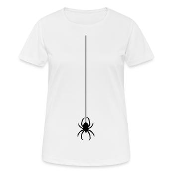 spinne am faden - Frauen T-Shirt atmungsaktiv - Weiß - Vorne - AI Model Female 172 dark (172cm)