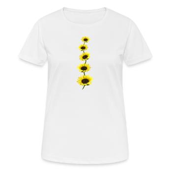 Guirlande de tournesol fleur de vigne fleurs de vigne - T-shirt respirant Femme - blanc - Devant - AI Model Female 172 dark (172cm)
