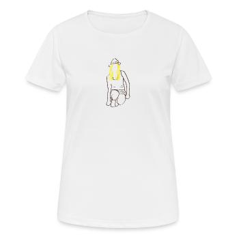 petanque femme BLONDE - T-shirt respirant Femme - blanc - Devant - AI Model Female 172 dark (172cm)