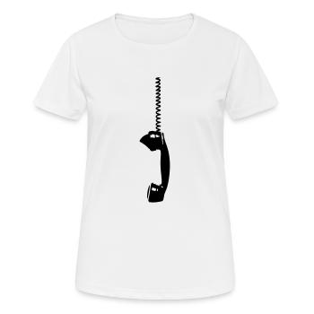 Récepteur téléphonique nostalgie rétro appel antique antique - T-shirt respirant Femme - blanc - Devant - AI Model Female 172 dark (172cm)