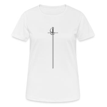 bateau pirate bateau bateau pirate Skull1 - T-shirt respirant Femme - blanc - Devant - AI Model Female 172 dark (172cm)