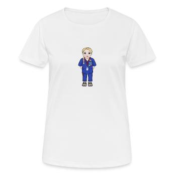 Uskan Greta - Frauen T-Shirt atmungsaktiv - Weiß - Vorne - AI Model Female 172 dark (172cm)