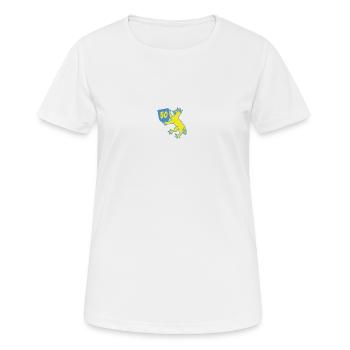 Biberacher Wappen Biber 50 - Frauen T-Shirt atmungsaktiv - Weiß - Vorne - AI Model Female 172 dark (172cm)