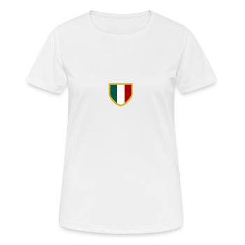 Personnalisée titre de champion d'Italie - T-shirt respirant Femme - blanc - Devant - AI Model Female 172 dark (172cm)