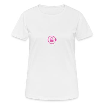 Verrouiller le tour - T-shirt respirant Femme - blanc - Devant - AI Model Female 172 dark (172cm)