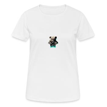 AustriaDerBär Bärenbande - Frauen T-Shirt atmungsaktiv - Weiß - Vorne - AI Model Female 172 dark (172cm)