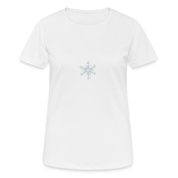 schneeflocke - Frauen T-Shirt atmungsaktiv - Weiß - Vorne - AI Model Female 172 dark (172cm)
