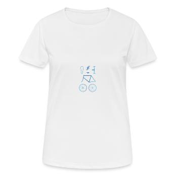 Fahrrad - Frauen T-Shirt atmungsaktiv - Weiß - Vorne - AI Model Female 172 dark (172cm)