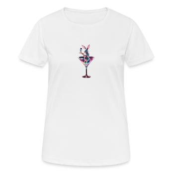Bunny Madame - Frauen T-Shirt atmungsaktiv - Weiß - Vorne - AI Model Female 172 dark (172cm)
