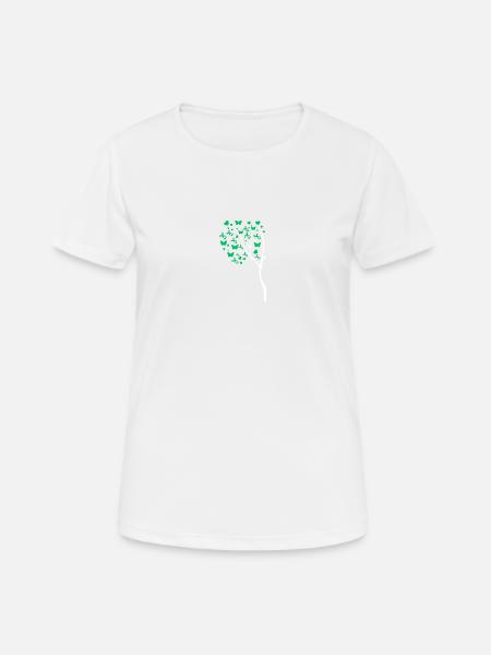 Mental Health Funny Green Butterfly Heart - Frauen T-Shirt atmungsaktiv - Weiß
