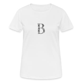 B Lace Letter Dentelle - T-shirt respirant Femme - blanc - Devant - AI Model Female 172 dark (172cm)