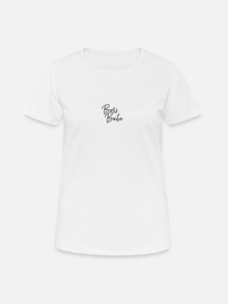Boss Babe - Frauen T-Shirt atmungsaktiv - Weiß