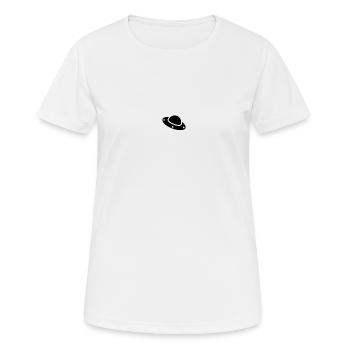 UFO - Frauen T-Shirt atmungsaktiv - Weiß - Vorne - AI Model Female 172 dark (172cm)