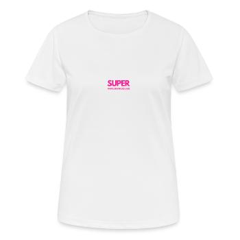 SUPER influencer - Women's Breathable T-Shirt - white - Front - AI Model Female 172 dark (172cm)
