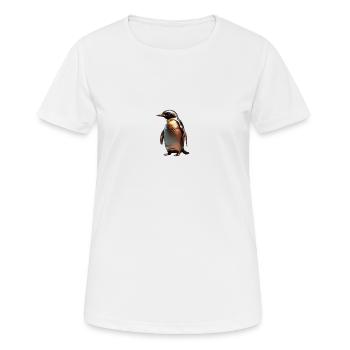 The Bronze Penguin - Women's Breathable T-Shirt - white - Front - AI Model Female 172 dark (172cm)
