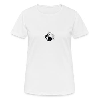 Yin Yang - Frauen T-Shirt atmungsaktiv - Weiß - Vorne - AI Model Female 172 dark (172cm)