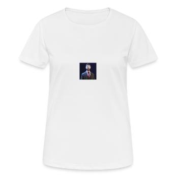 HACKER POUR BITCOIN - T-shirt respirant Femme - blanc - Devant - AI Model Female 172 dark (172cm)
