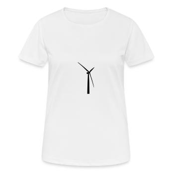 Windrad - Frauen T-Shirt atmungsaktiv - Weiß - Vorne - AI Model Female 172 dark (172cm)