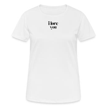 Je t’aime - T-shirt respirant Femme - blanc - Devant - AI Model Female 172 dark (172cm)