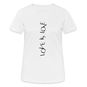 Love Is Love - Women's Breathable T-Shirt - white - Front - AI Model Female 172 dark (172cm)