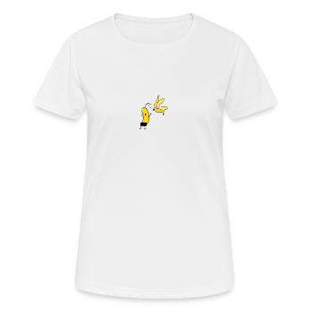 Naked banana banana nude party censorship comic yellow - Women's Breathable T-Shirt - white - Front - AI Model Female 172 dark (172cm)