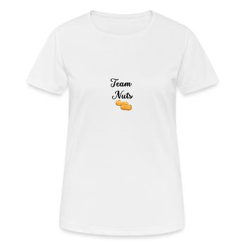 Team Nuts - T-shirt respirant Femme - blanc - Devant - AI Model Female 172 dark (172cm)