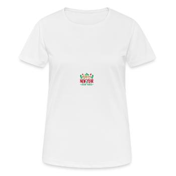 Bonne Année - T-shirt respirant Femme - blanc - Devant - AI Model Female 172 dark (172cm)