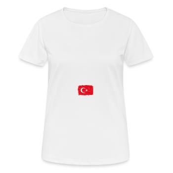 TURKISH FLAG Turkey flag gift for Turks - Women's Breathable T-Shirt - white - Front - AI Model Female 172 dark (172cm)