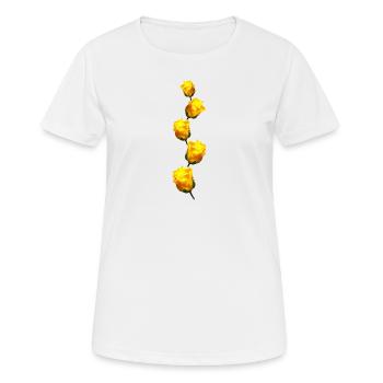 roses jaunes - T-shirt respirant Femme - blanc - Devant - AI Model Female 172 dark (172cm)